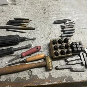 Mixed Lot of Hand Tools and Metal Stamps, Marxite Punches