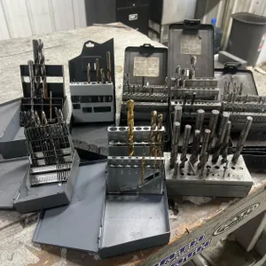 Assorted Metal Drill Index Boxes with Assorted Drill Bits