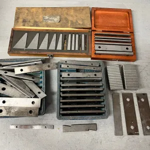 Mixed Lot of Starrett and Travers Precision Angle Blocks, Parallel Sets, Steel Blocks