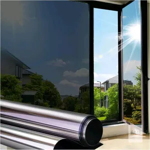New Coavas Window Films for Privacy Reflective Window Film, Mirror One Way Window Film for Sun Blocking, UV Heat Blocking No Glue Static Cling Window 