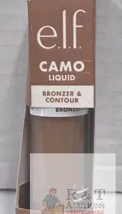 e.l.f. Camo Liquid Bronzer & Contour, 0.13 fl oz, High-Pigment, Rounded Applicator, Batch 84611