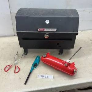 Coleman Easy-Lite Barbecue Grill, Fuel Tank, Lighter, and Tongs