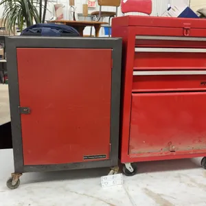MVP Canada Industries Rolling Metal Cabinet and Waterloo Red Rolling Tool Chest
