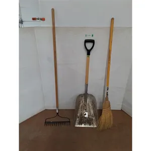 ** Yard Rake, Scoop Shovel, Straw Broom - Cannot Ship