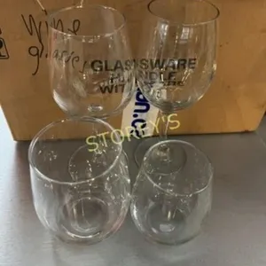 4 Boxes of Glassware - Wine Glasses, ETc.