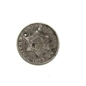 1853 Three Cent Piece
- has hole