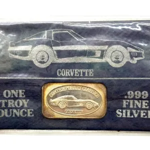 One Troy Ounce 999 Fine Silver Corvette Bar