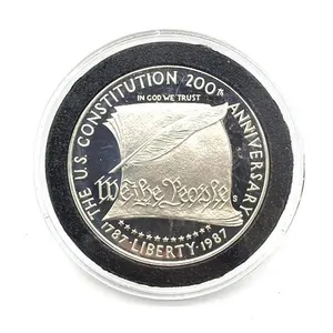 1987 US Constitution Silver Dollar in Plastic
