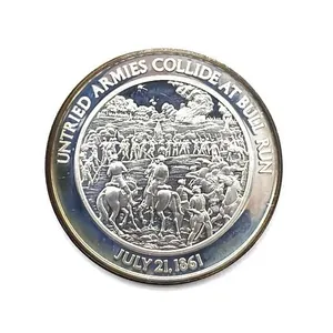 Silver Danbury Mint Round Untried Armies Collide