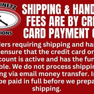 SHIPPING & HANDLING FEES - CREDIT CARD ONLY