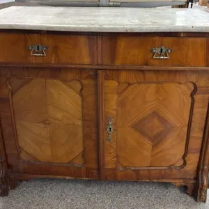 Handmade Small Buffet/Sideboard w/Marble top. Top