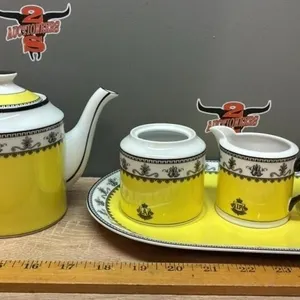Porcelain Tea Set. Thailand. Missing One Lid.