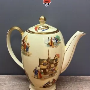 Royal Winton Old English Markets Teapot. 7.5”H.