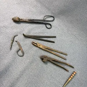 Antique Iron Candle Snuffer and Specialty Pliers