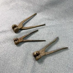 Trio of Antique Iron Lead Ball Bullet Molds