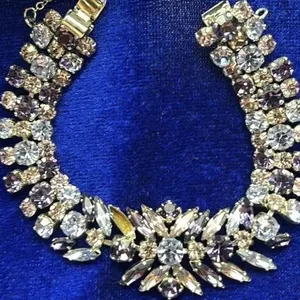 Vintage Sherman Marked Rhinestone Bracelet