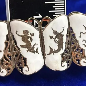 Antique Sterling Silver Siam Panel Bracelet