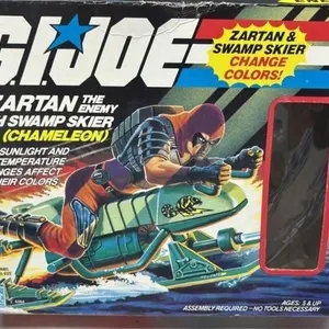 Vintage Original GI Joe Zartan Swamp skier toy box