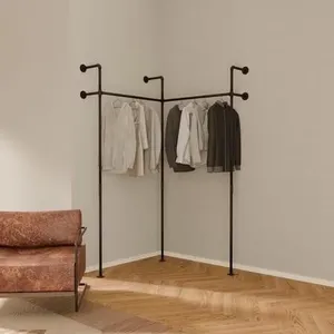 New $323 pamo Industrial Pipe Clothing Rack...