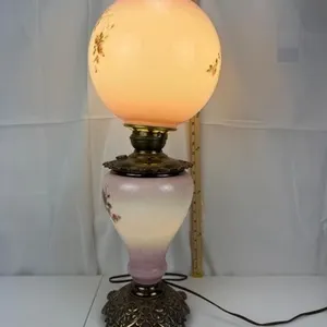 Vintage Floral Parlor Lamp 55in Tall