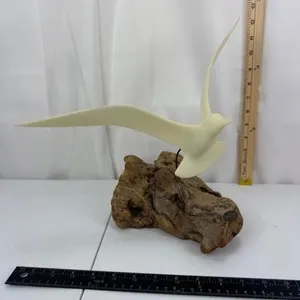 John Perry Seagull Sculpture on Driftwood