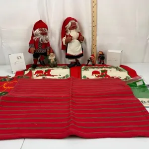 Vintage Elf Holiday Table Decor Set (Lot of 7)