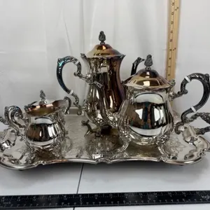 Leonard Silverplate Tea Set w/ Tray