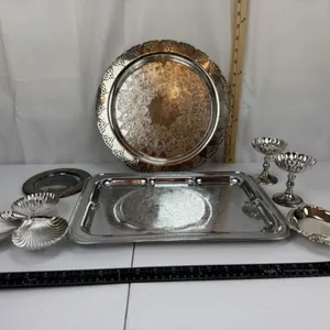 Mixed Silver-Plated Serving Pieces