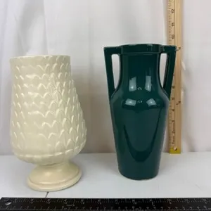 Red Wing USA M7443 Pottery Vases (Lot of 2)