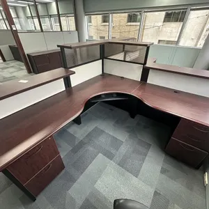 Wooden Office Desk & Cabinets (Minor Scratches & Wear)
 UNRESERVED