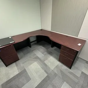 Wooden Office Desk & Cabinets (Minor Scratches & Wear)
 UNRESERVED