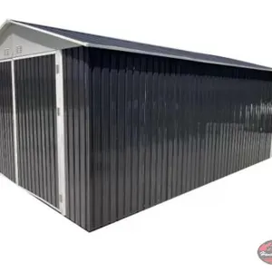 11'x19' Metal Garage Shed w/ Double Front Doors