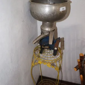 Vintage Montgomery Ward Cream Separator on Metal Plant Stand