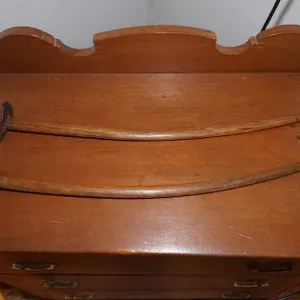 2 Wood Sword Wall D\uFFFdcor Shelf