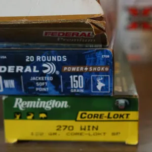 Remington 270 Winchester with 2 Partial Boxes, mostly brass