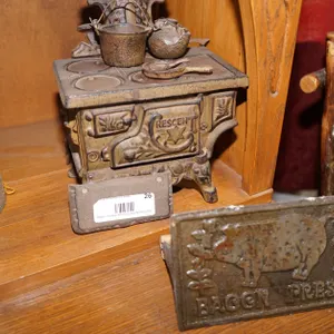 Vintage Crescent Cast Iron Toy Stove