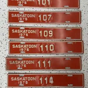 Six Saskatoon Contractor Plates 1975