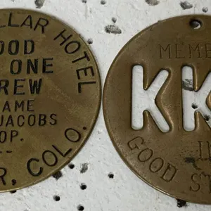 Saskatchewan KKK member Tag and Whorehouse Token
