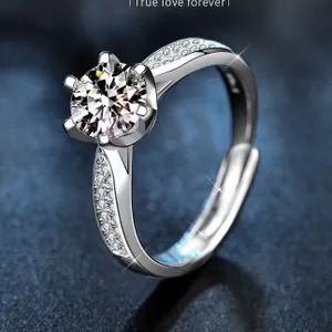 1 CT GRA CERTIFIED ROUND BRILLIANT MOISSANITE 925S