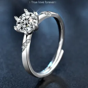 1CT GRA CERTIFIED ROUND BRILLLIANT MOISSANITE 925S