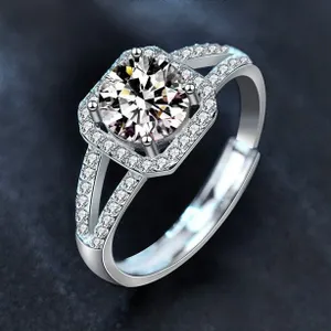 1 CT GRA CERTIFIED SQUARE SHAPED MOISSANITE 925S