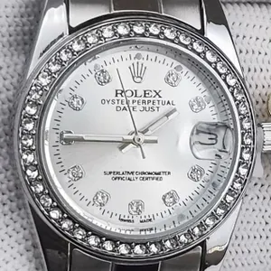 NEW REPLICA ROLEX "DATE-JUST" WOMEN'S QUARTZ WATCH