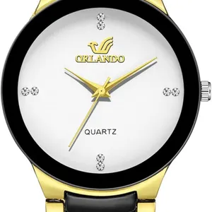 NEW ORLANDO WHITE DIAL GOLDEN LUXURY WATCH