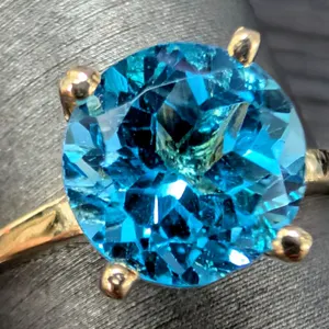 10K(2G), BLUE TOPAZ (2.3CT)RING, SIZE 6.25, SUGGESTED RETAIL VALUE $2000