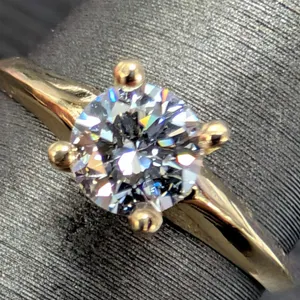 10K(1.4G), LAB DIAMOND (0.56CT)RING, SIZE 6, APPRAISED INSURANCE VALUE $1680