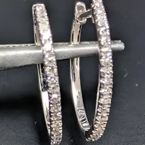 14K(1.33G), NATURAL DIAMOND (0.15CT) EARRING, APPRAISED INSURANCE VALUE $1440