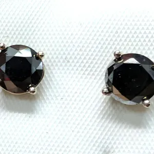 10K(1.14G), BLACK DIAMOND (2CT) EARRING, APPRAISED INSURANCE VALUE $1460
