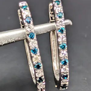 14K(1.75G), NATURAL DIAMOND (0.15CT)EARRING, APPRAISED INSURANCE VALUE $1855