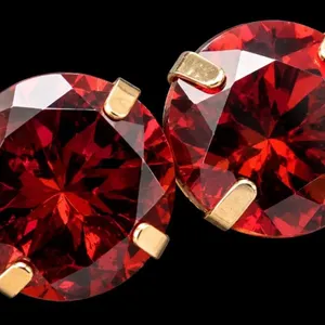 14K(0.58G), GARNET (1.96CT)EARRING, SUGGESTED RETAIL VALUE $600