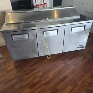 True 6' Refrigerated Prep table on wheels
